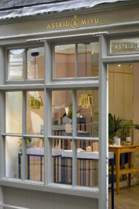 House of Sylphina commercial interior design for Astrid and Miyu flagship, London. Store front.